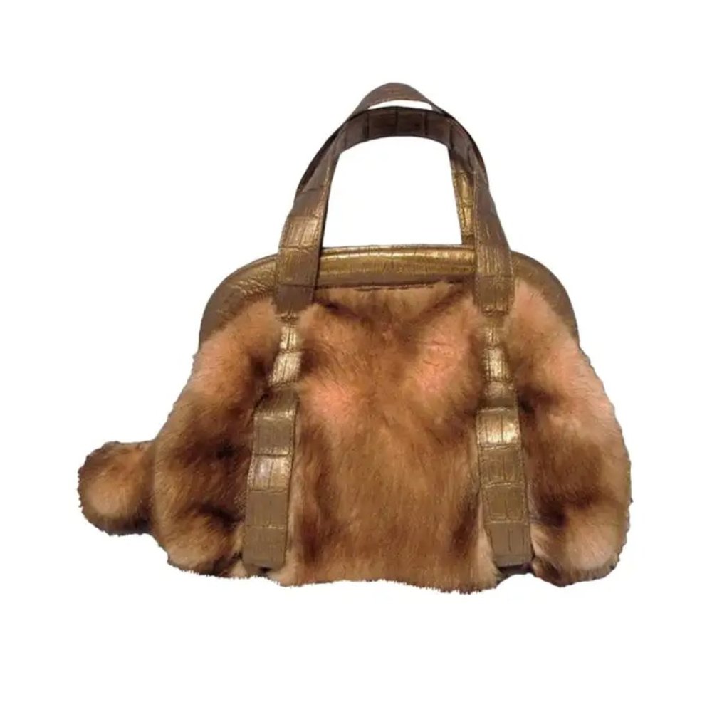 Nancy Gonzalez Pink Mink and Crocodile Handbag